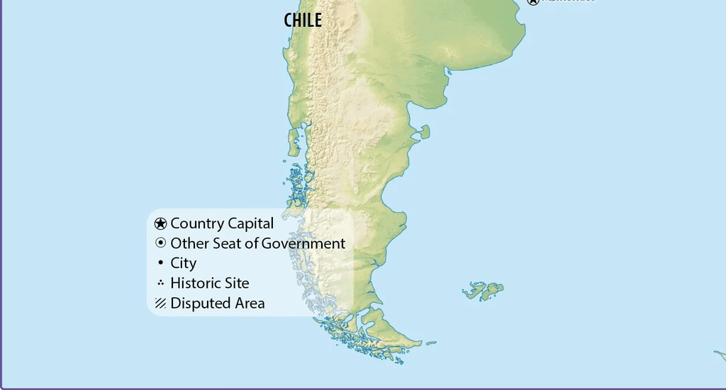 Map legend baked into the Chile map image